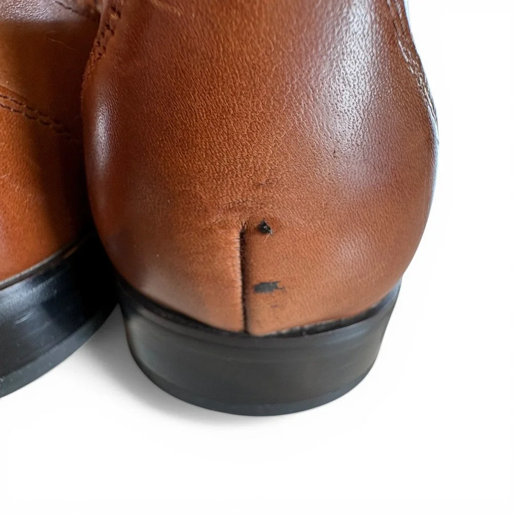 Stacy Adams Wingtip Oxford‎ Dress Shoes Men's 11 Brown Leather Brogue Lace Up